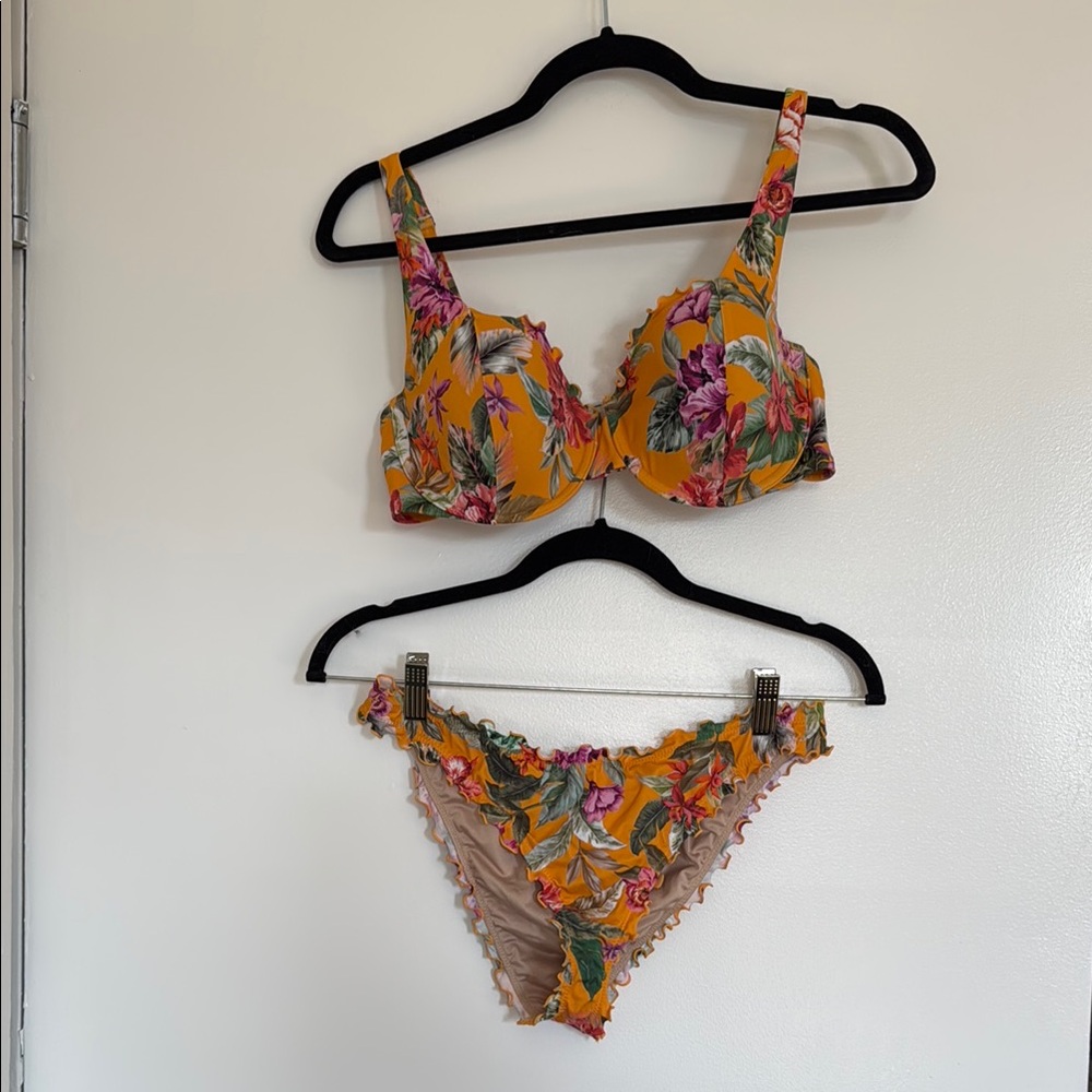 Floral Yellow Bikini Set